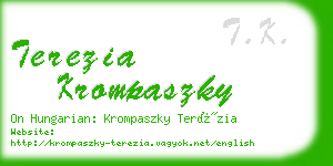 terezia krompaszky business card